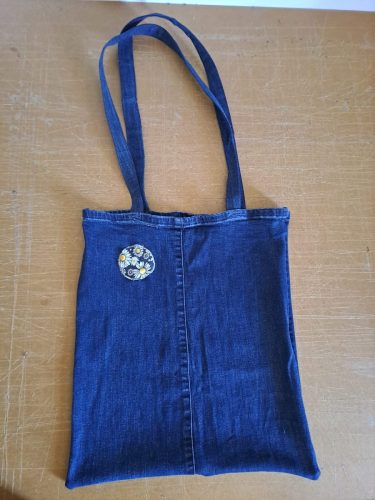 Sacs en Jeans upcyclé bleu - Format A4 pochette